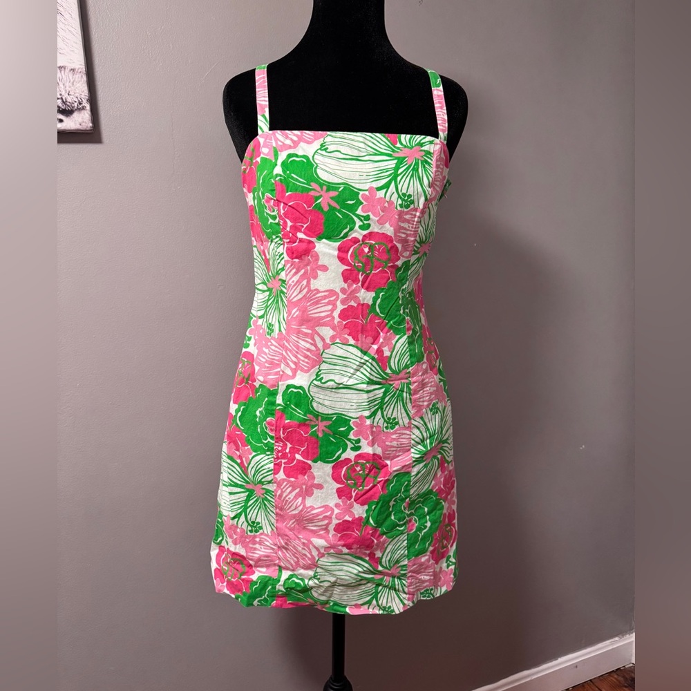 Lilly Pulitzer Pink and Green Patterned Fabric